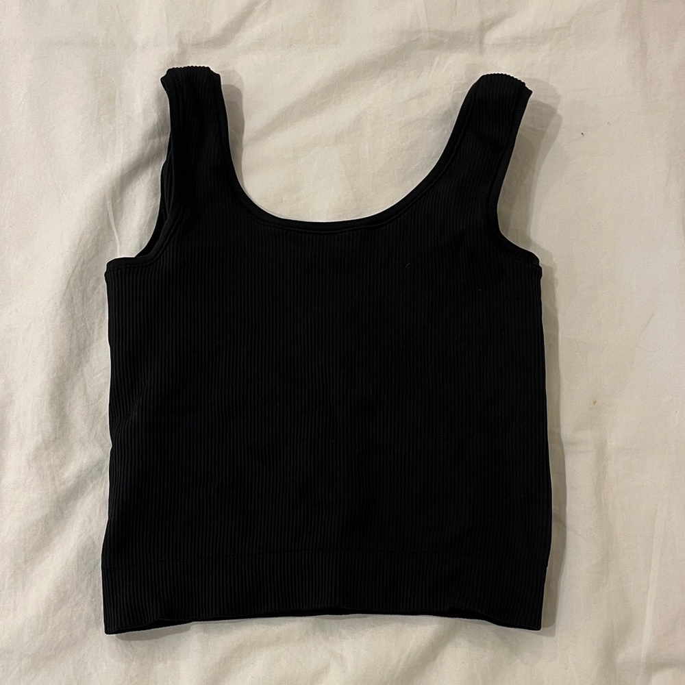 Athleta Girl ribbed black tank top